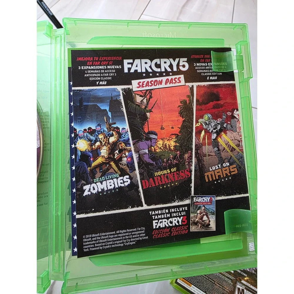 Xbox Game Bundle Far Cry 5 Xbox One Saints Row Third Just Cause 2 Xbox 360 W1